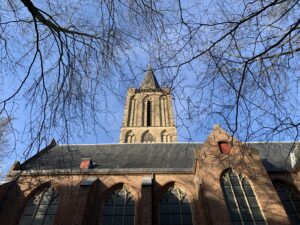 Gevel en toren Jacobikerk Utrecht zuidzijde