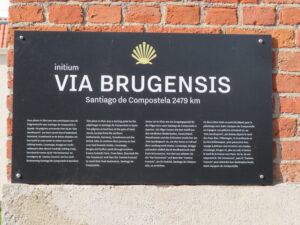 Plaquette met de tekst over Via Brugensis